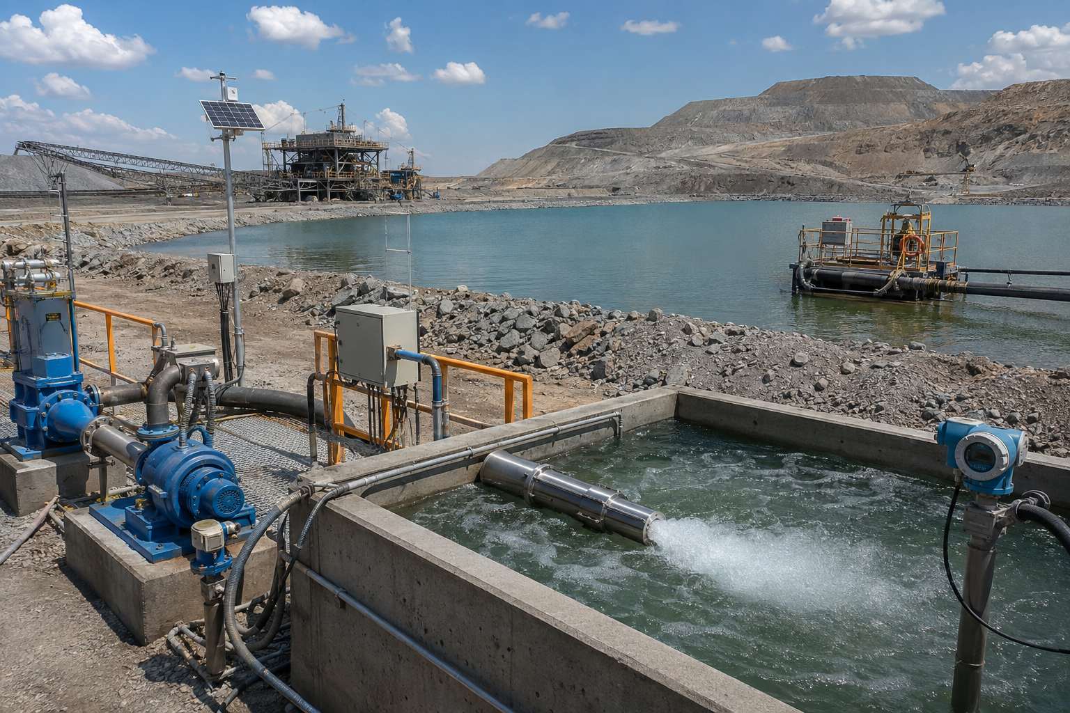 Mining process-water pond