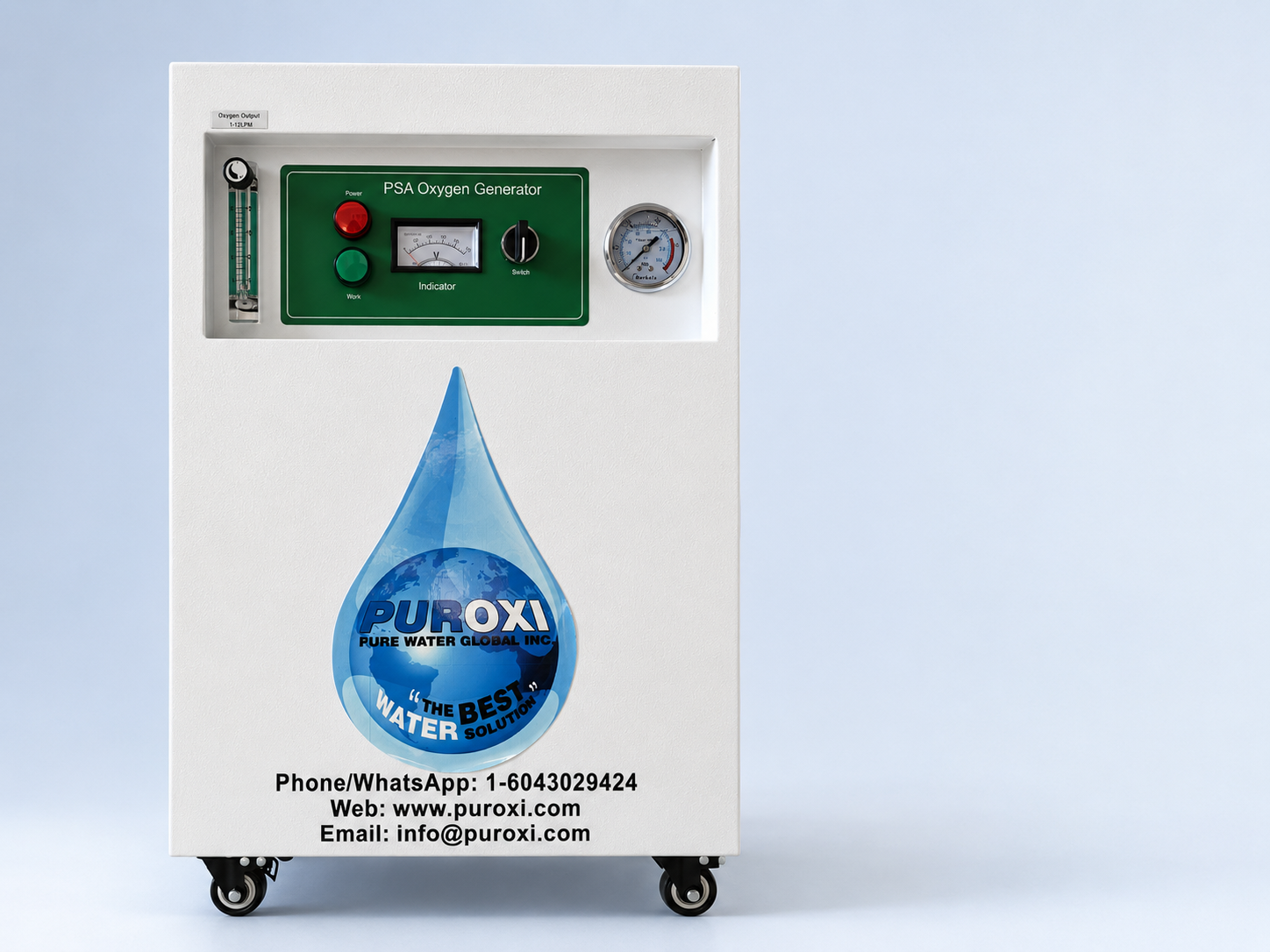 Genuine Puroxi PSA Oxygen Generator in a clean product presentation