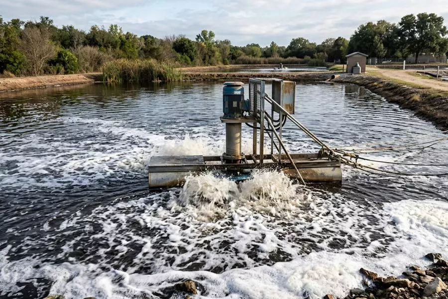 Traditional aeration system installation