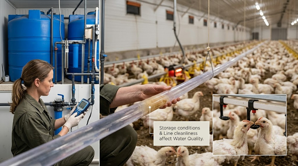 Storage tanks and drinker lines can affect livestock water quality